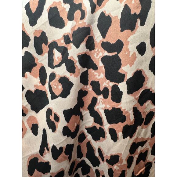 Jodifl Pink Leopard Print Oversized Blouse Size Large NWOT Boho Top - Picture 9 of 11